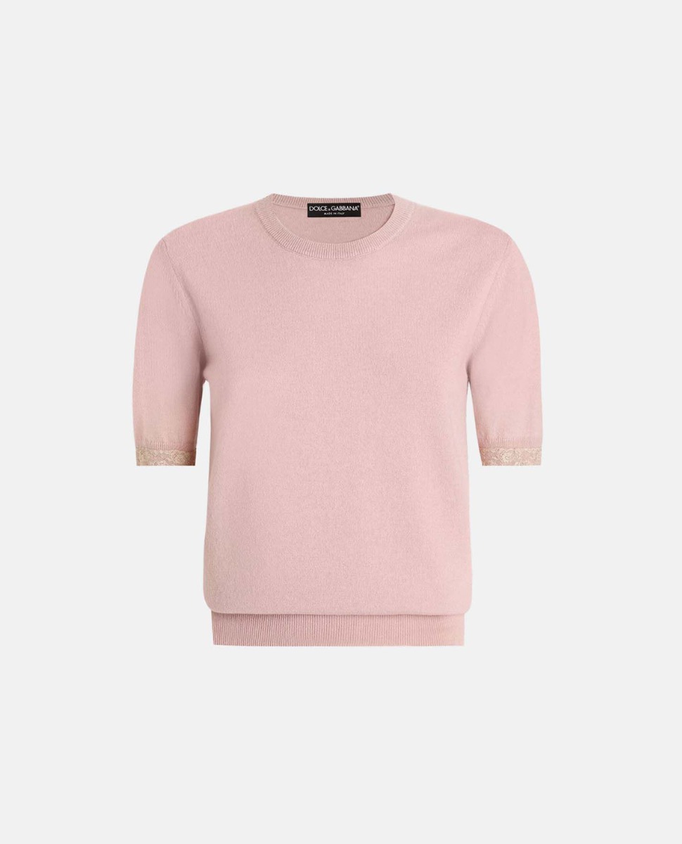 Áo len cashmere ngắn tay