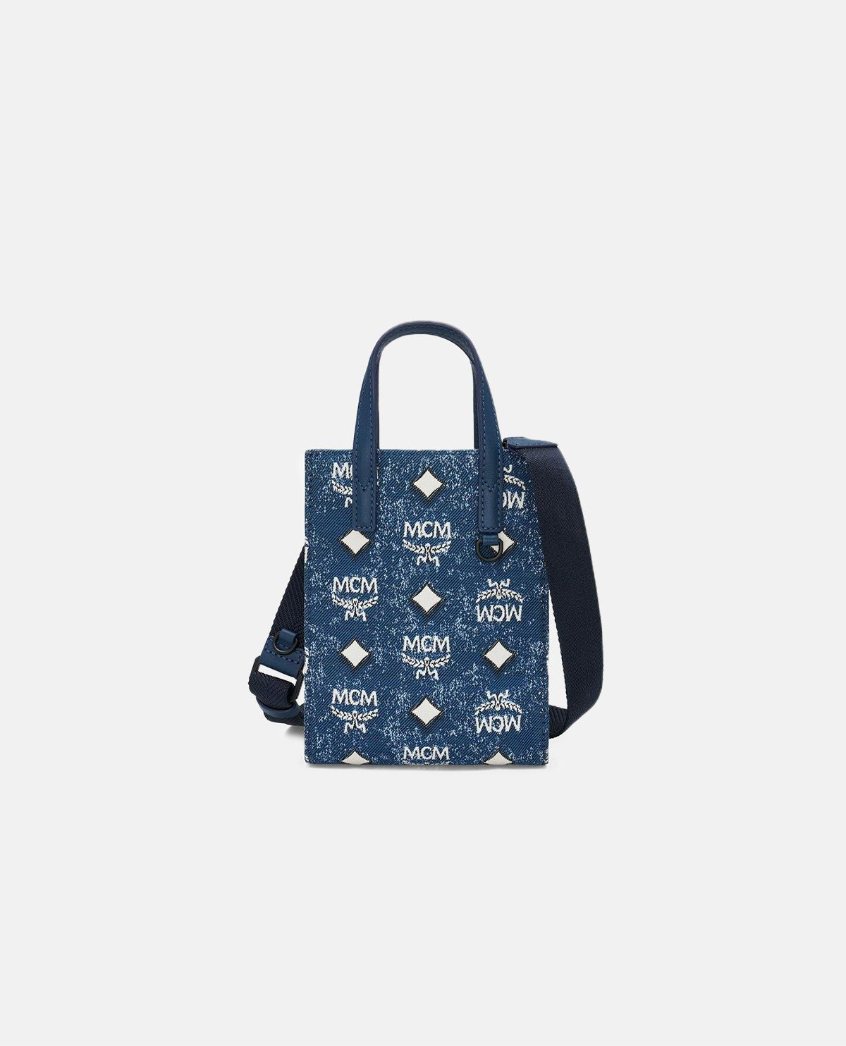 Túi tote Aren cỡ nhỏ Vintage Denim Jacquard