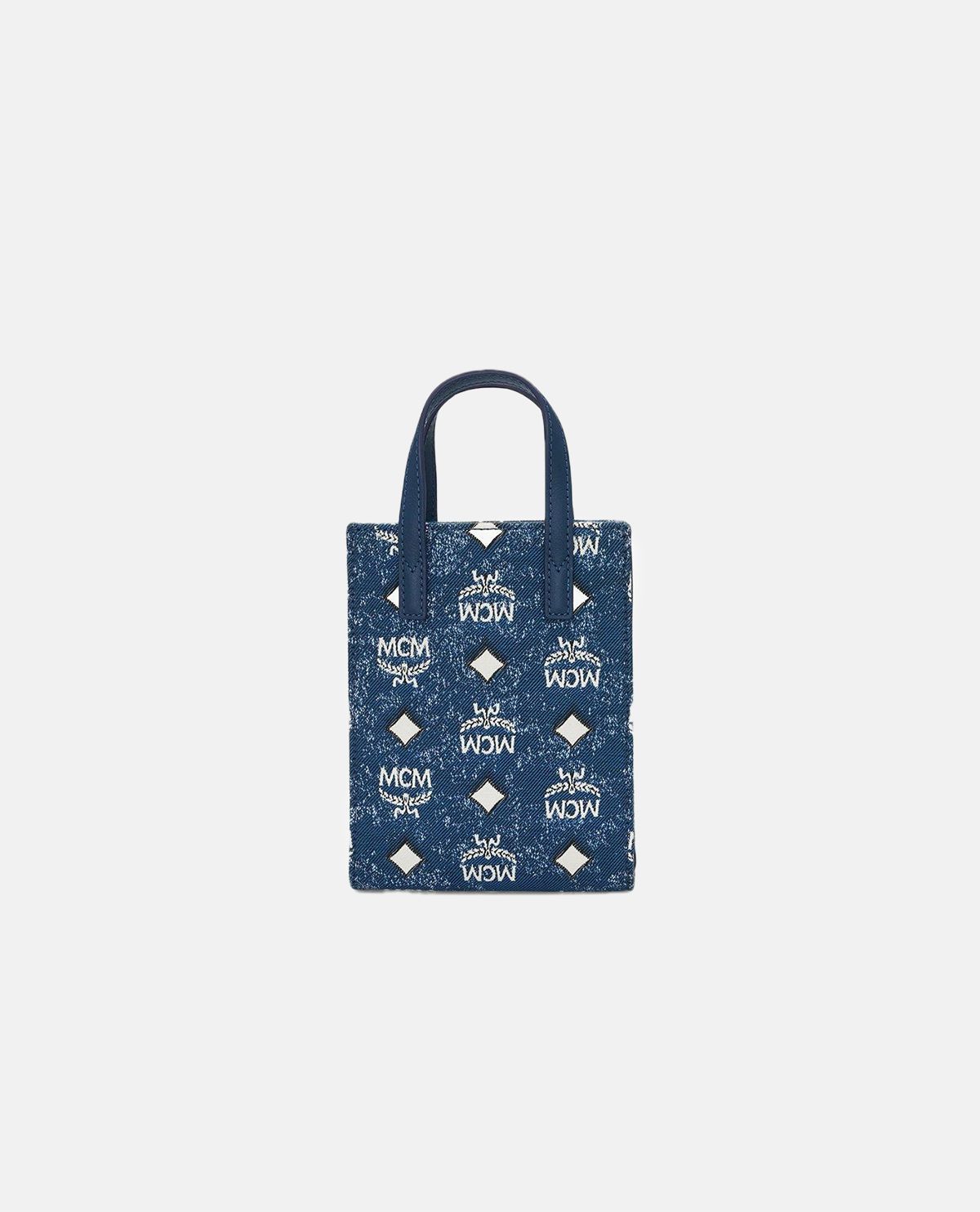 Túi tote Aren cỡ nhỏ Vintage Denim Jacquard