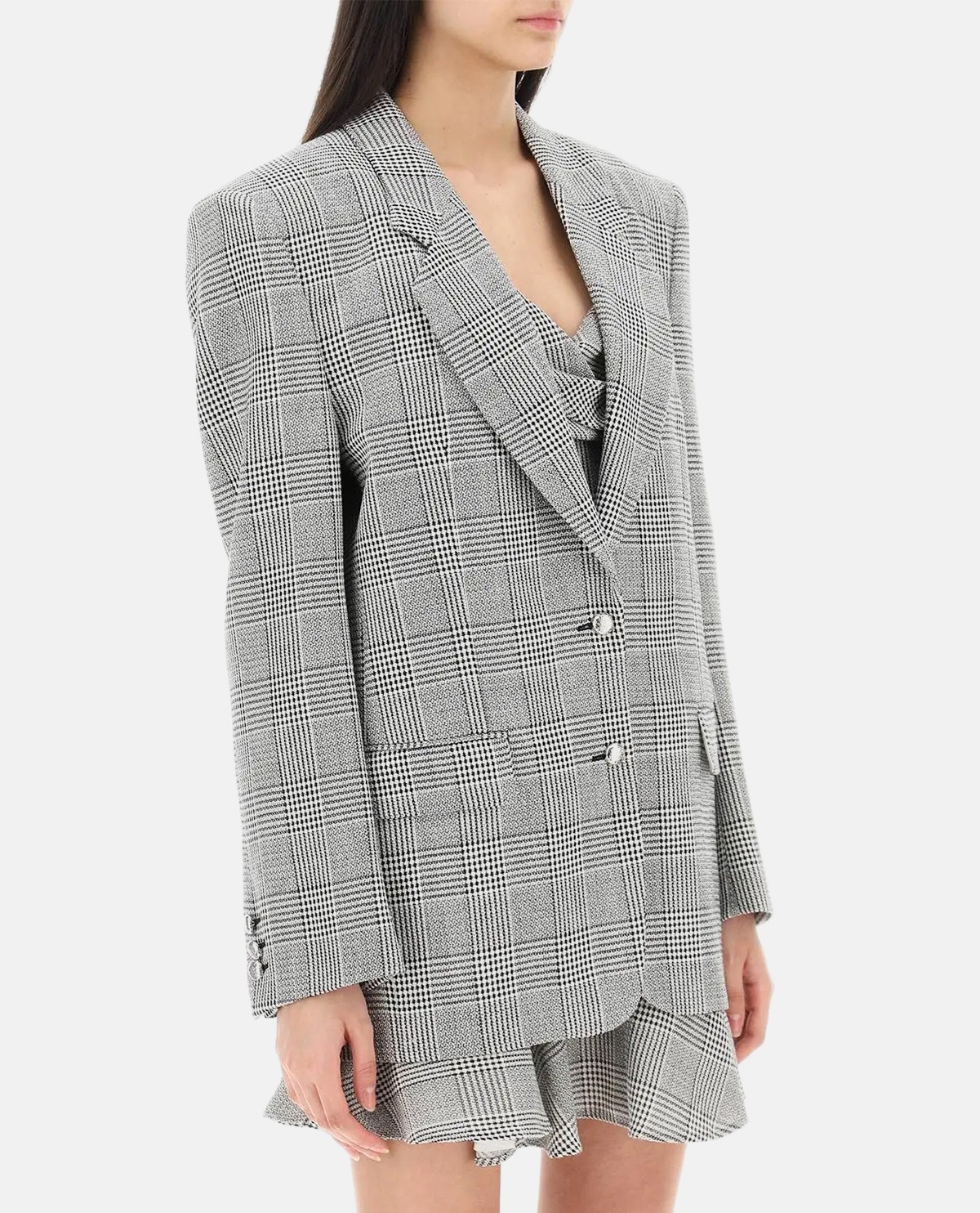 Áo blazer họa tiết kẻ sọc