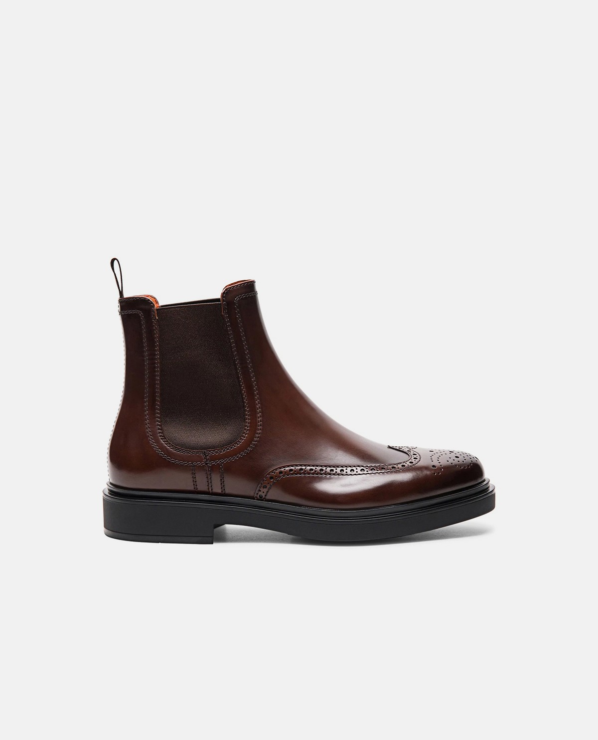 Giày Chelsea boot da bóng cổ cao