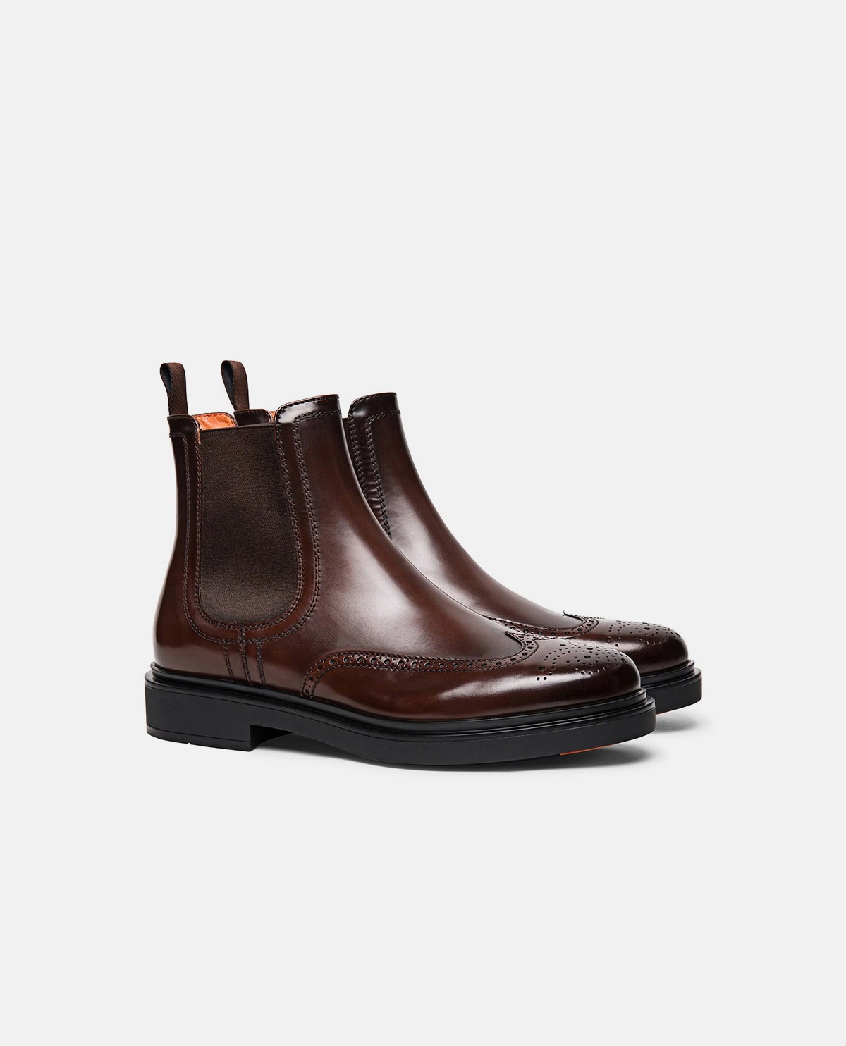 Giày Chelsea boot da bóng cổ cao