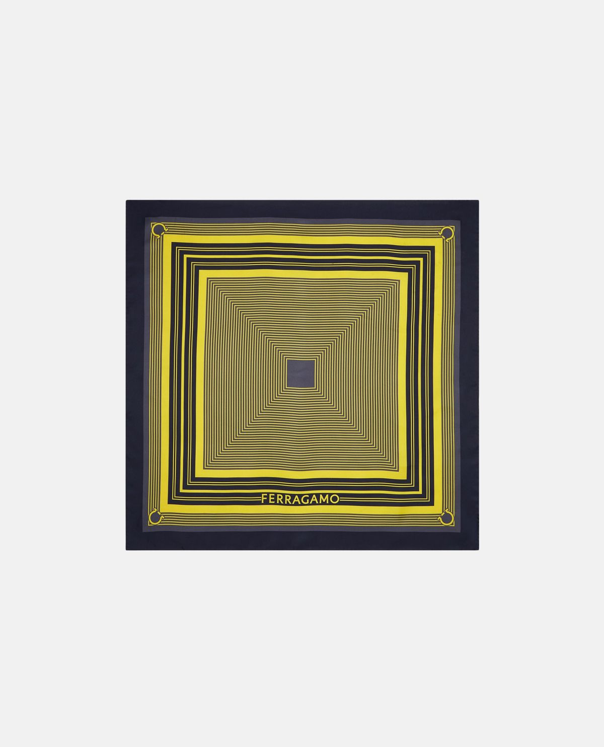 Khăn lụa vuông họa tiết Geometric 90 x 90 cm