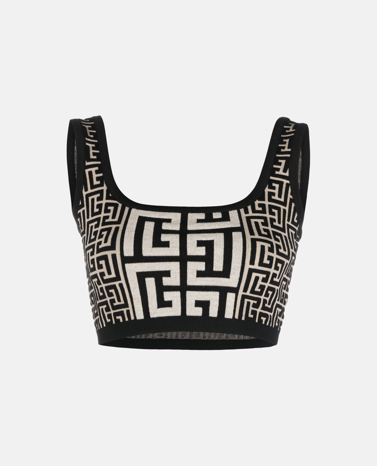 Áo croptop họa tiết monogram