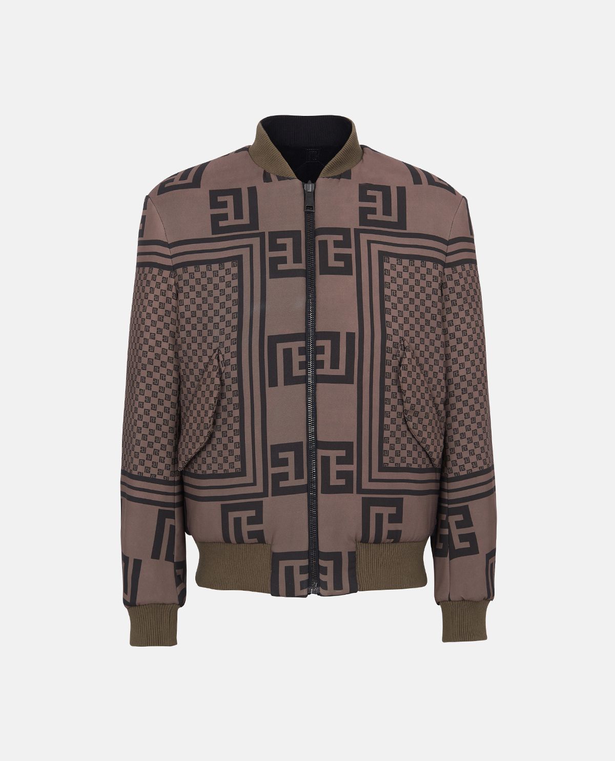 Áo khoác bomber họa tiết monogram