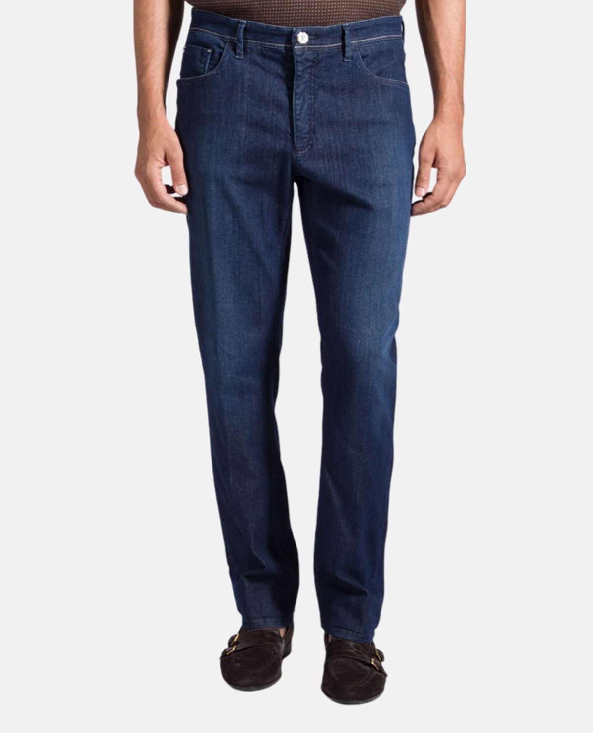 Quần jeans dáng suông phối logo