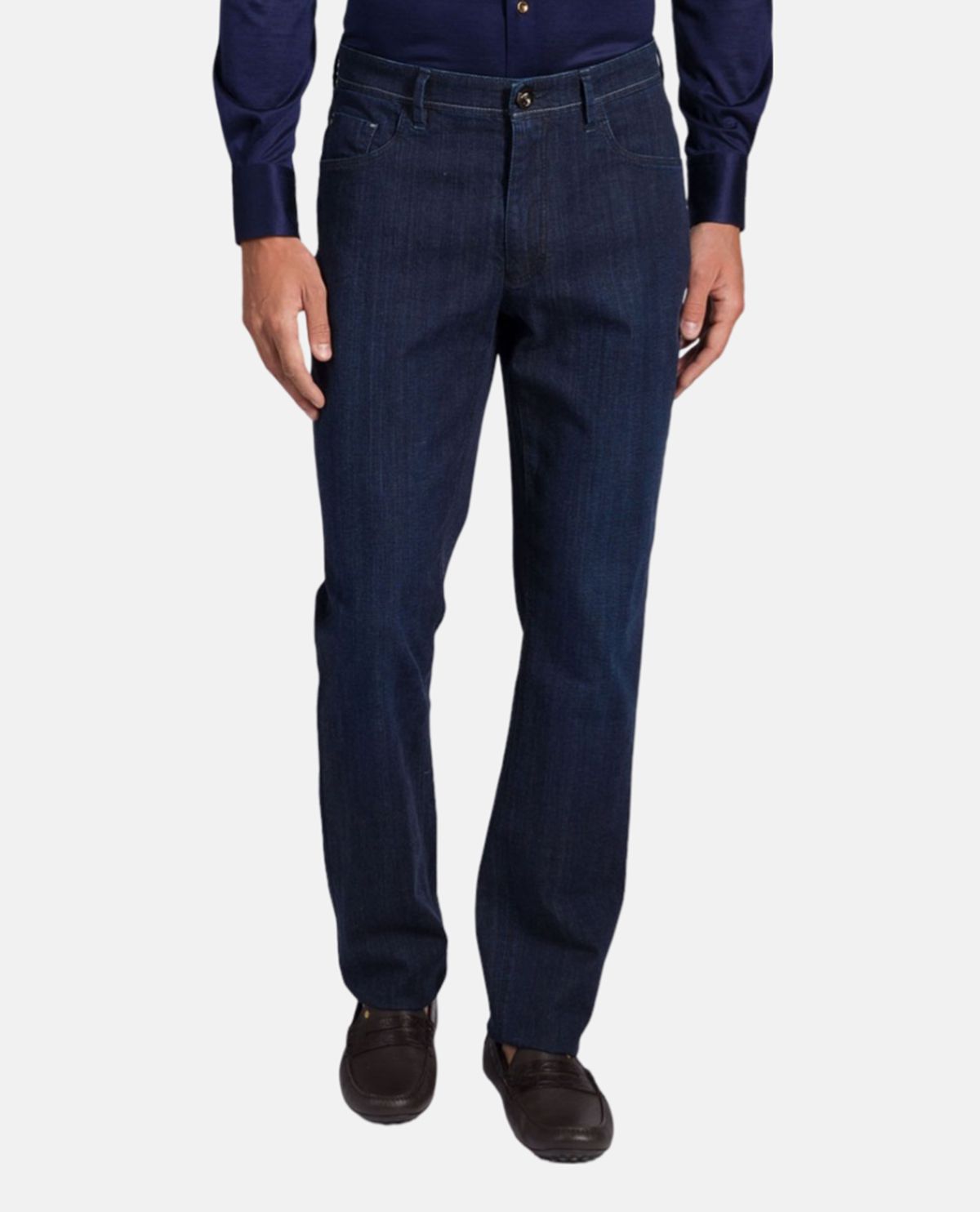 Quần jeans dáng suông phối logo