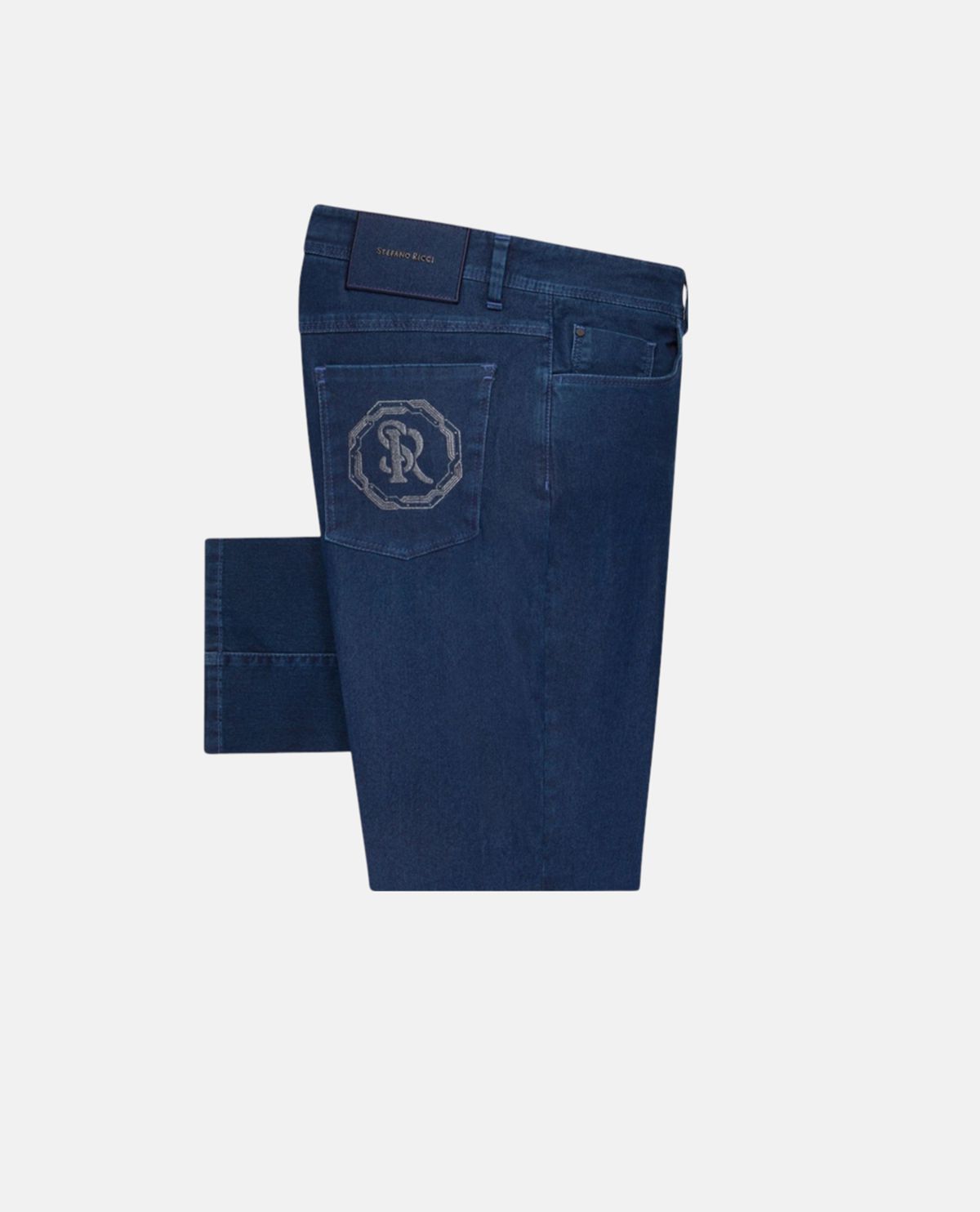 Quần jeans dáng suông phối logo