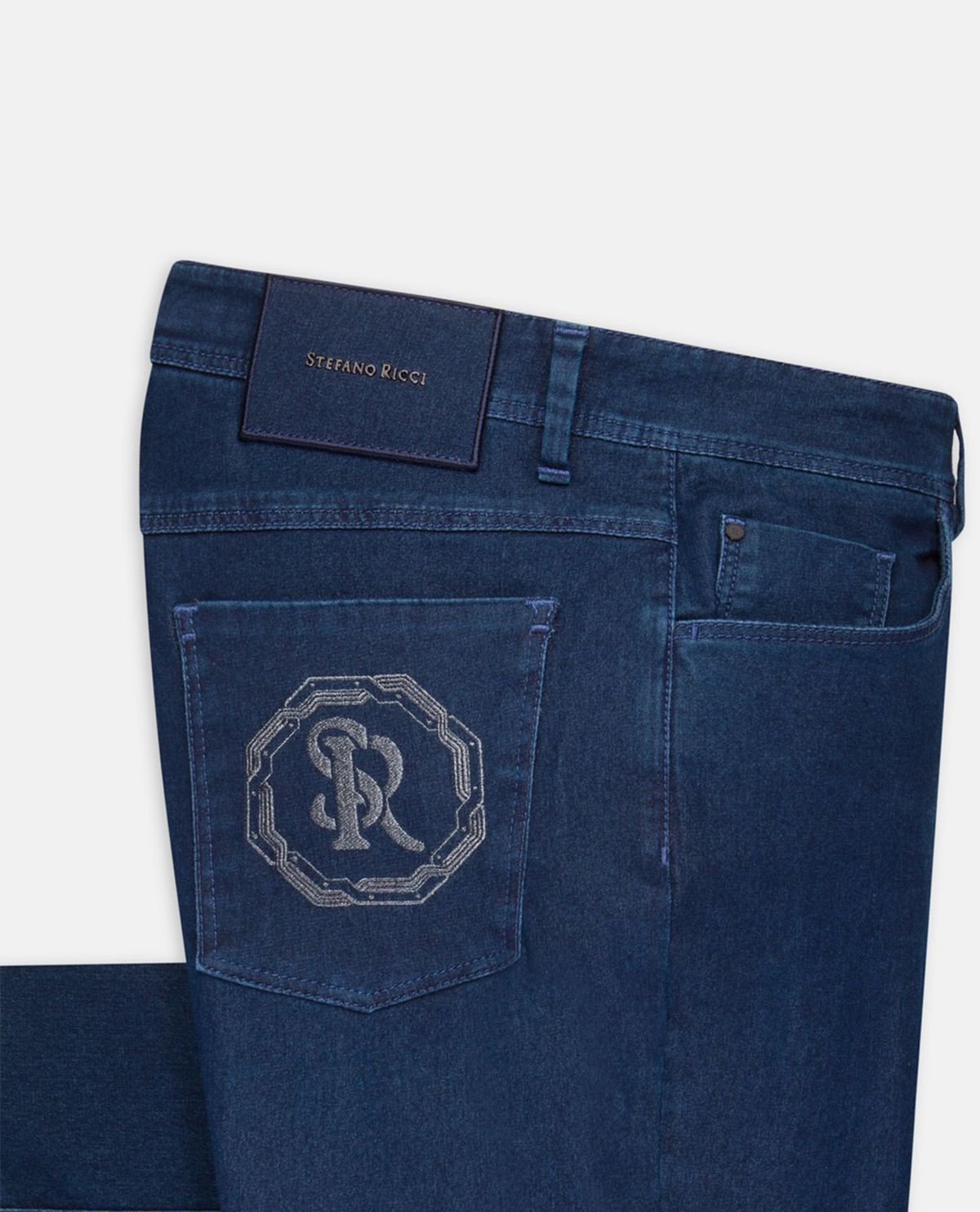 Quần jeans dáng suông phối logo