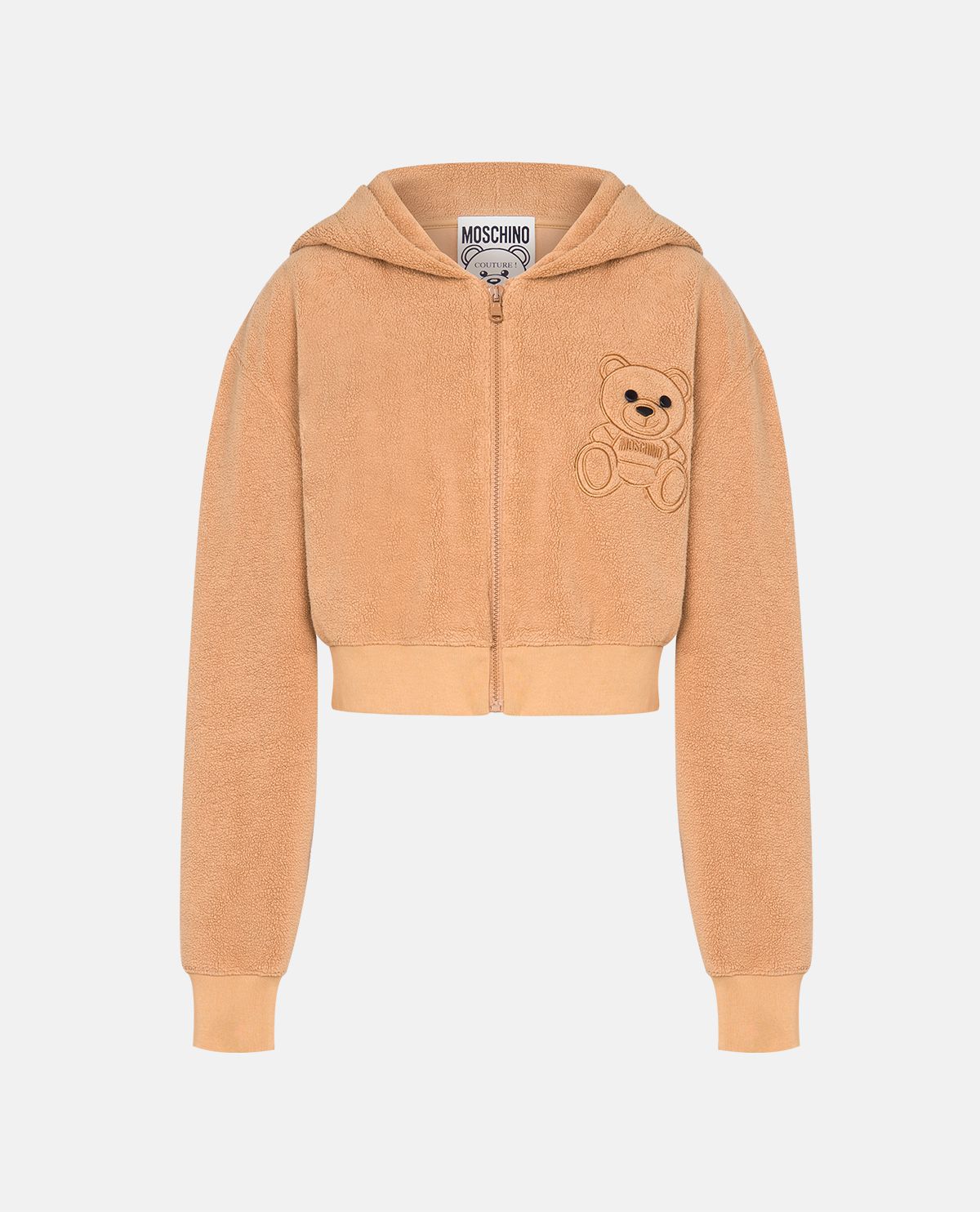 Áo hoodie dáng crop Moschino Teddy Bear