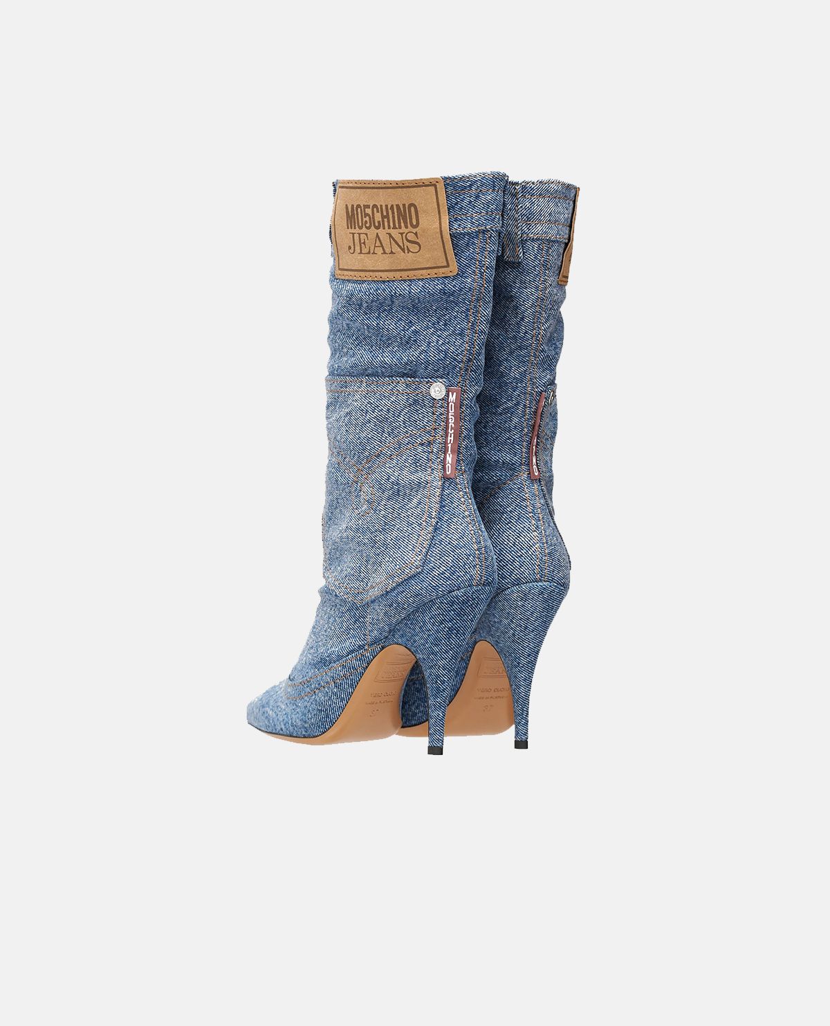 Giày boots denim cổ cao