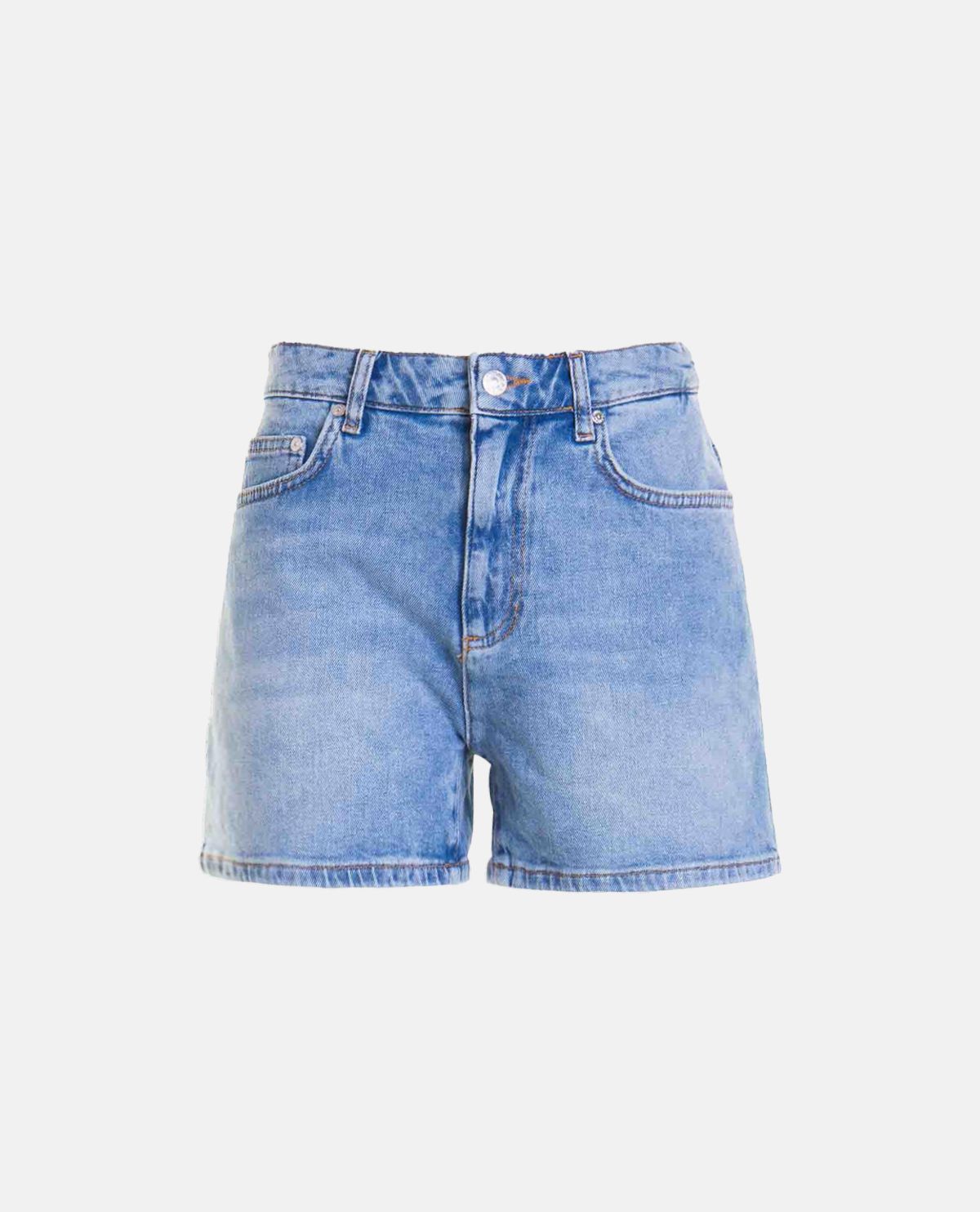 Quần shorts denim phối túi trái tim