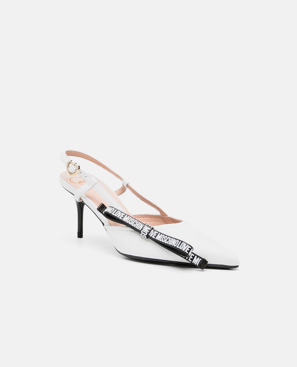 Giày slingback đính nơ logo