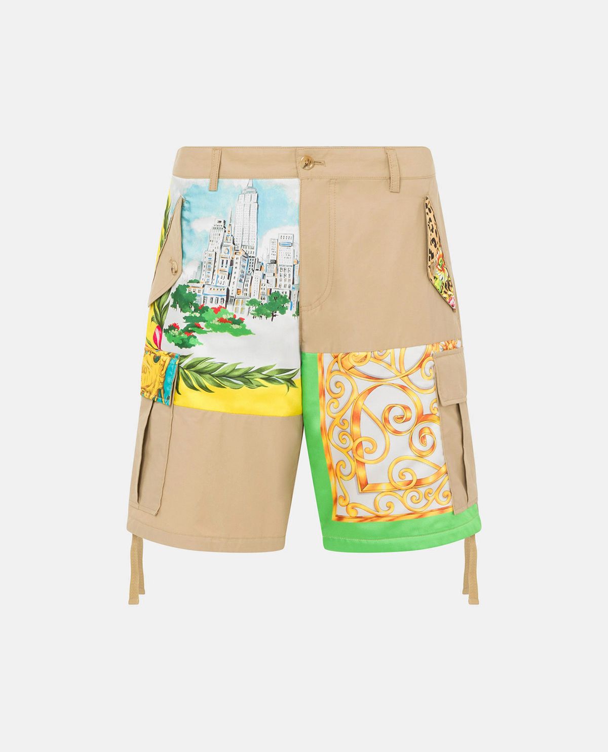 Quần shorts bermuda họa tiết