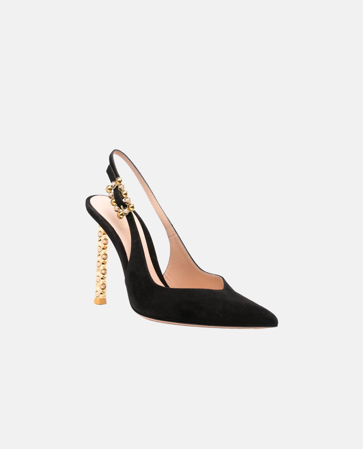 Giày slingback đính pha lê