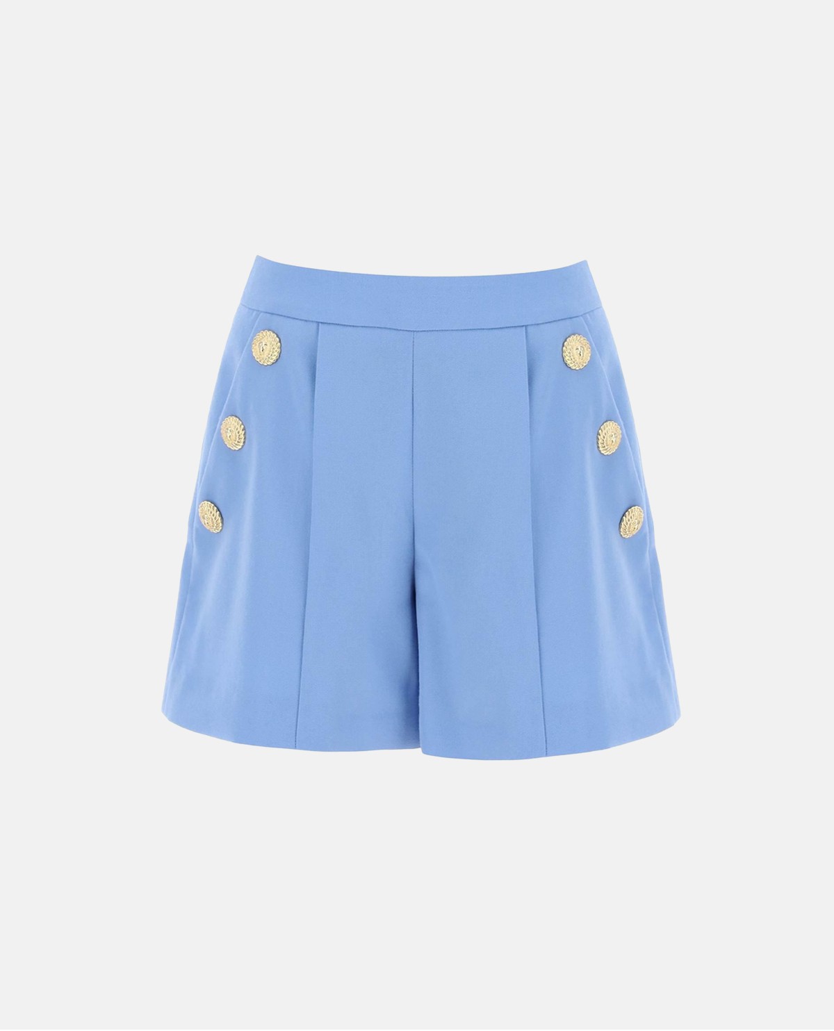 Quần shorts xếp ly phối nút