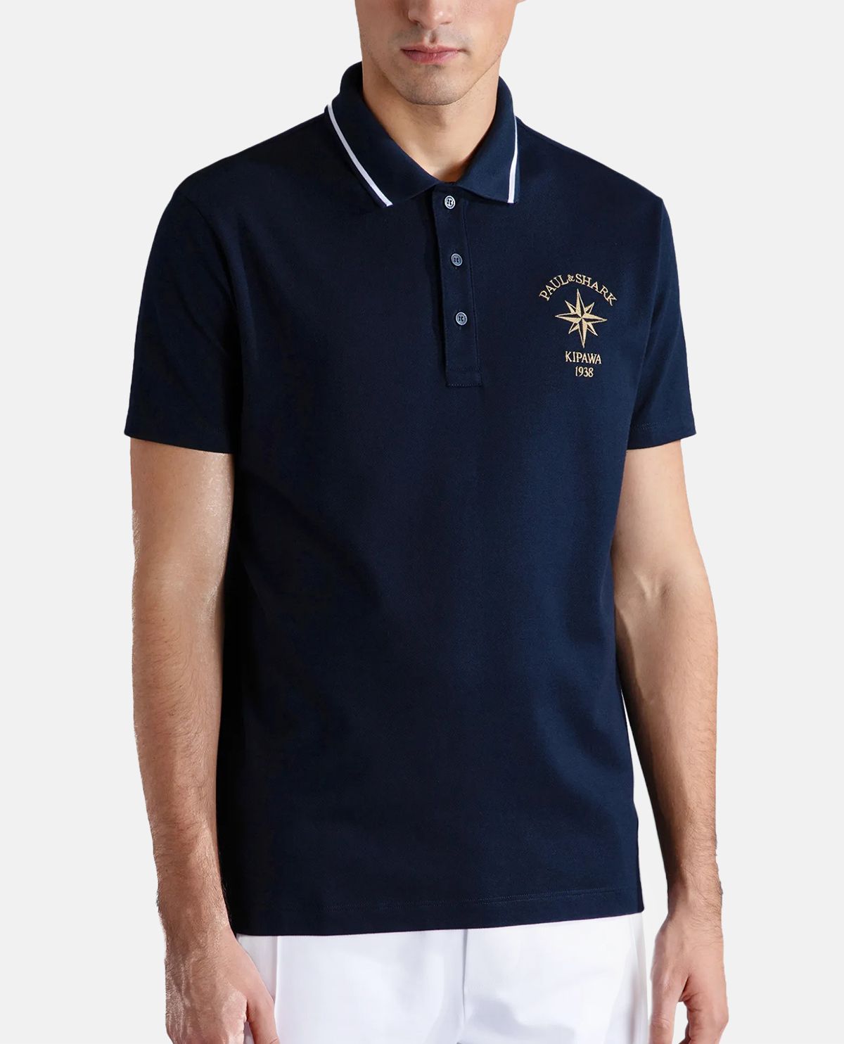 Áo polo cotton pique thêu logo