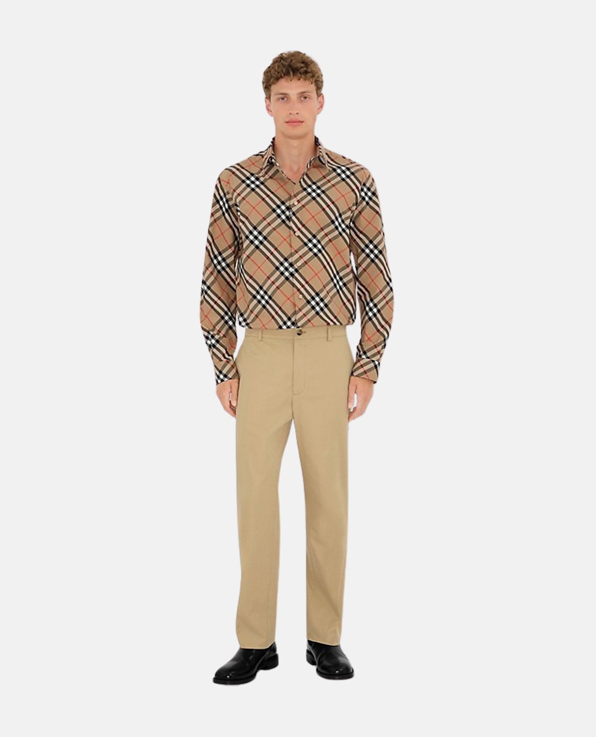 Áo sơ mi cotton họa tiết Burberry Check