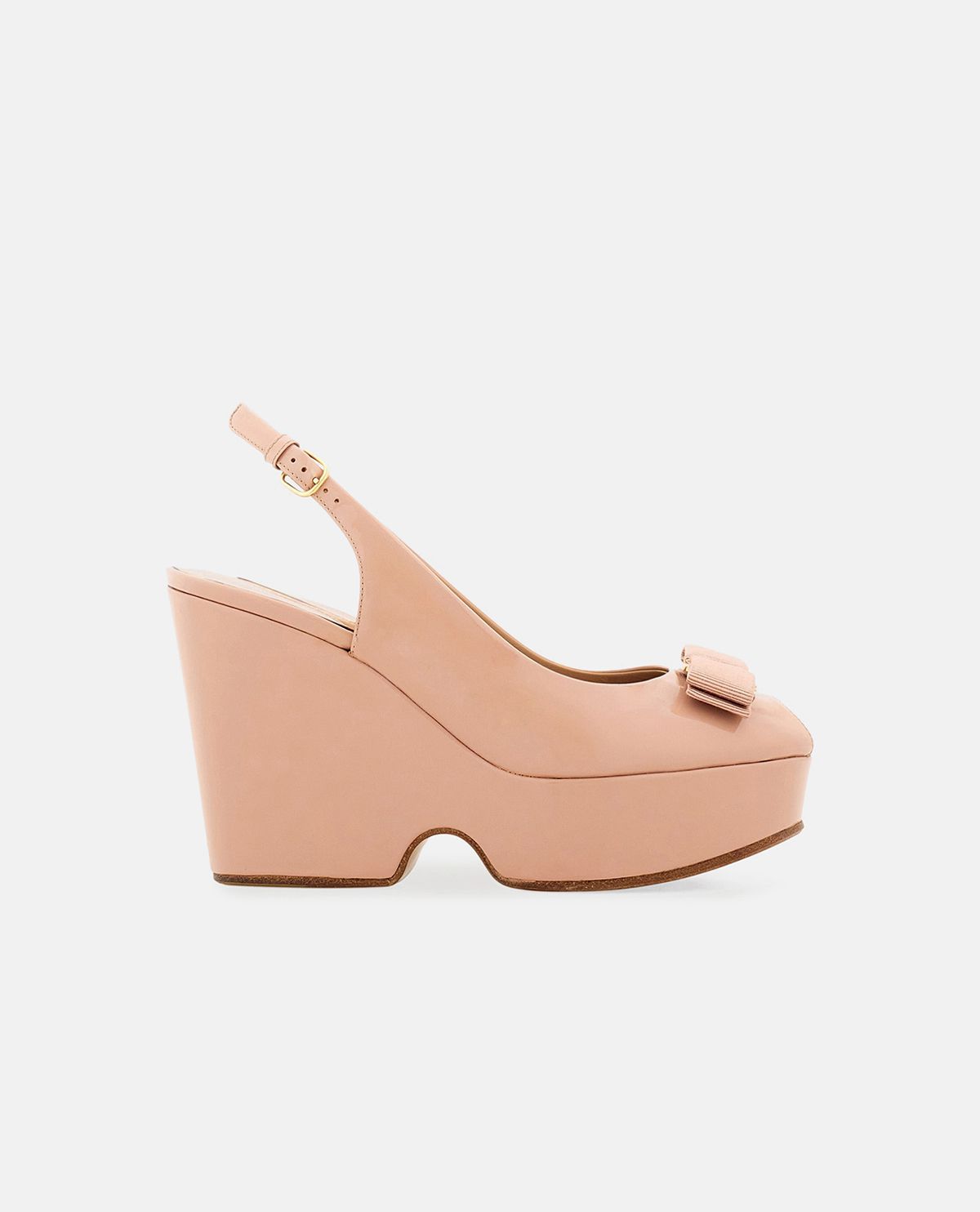 Giày slingback platform đính nơ Vara