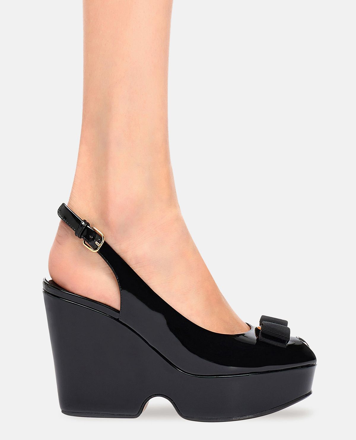 Giày slingback platform đính nơ Vara