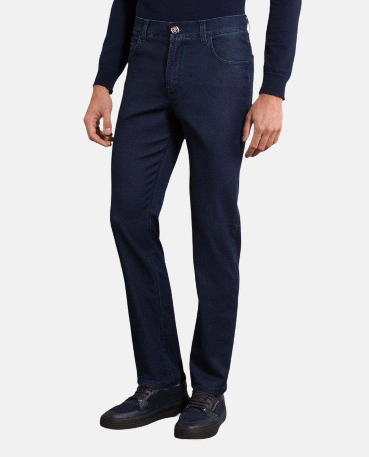 Quần jeans dáng suông phối logo