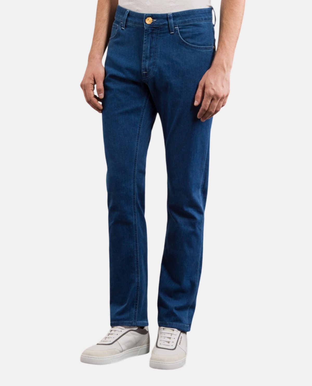 Quần jeans dáng suông phối logo