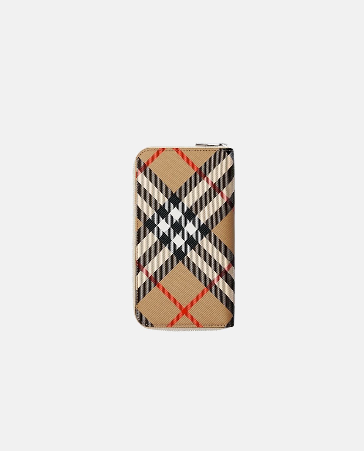 Ví khóa kéo họa tiết Burberry Check