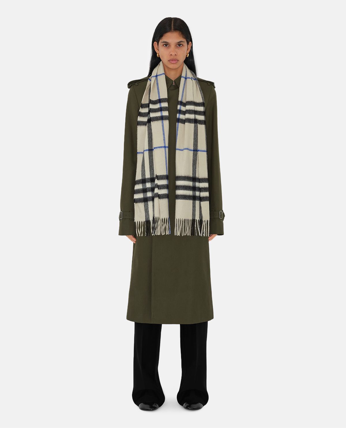 Khăn choàng cashmere họa tiết Burberry Check