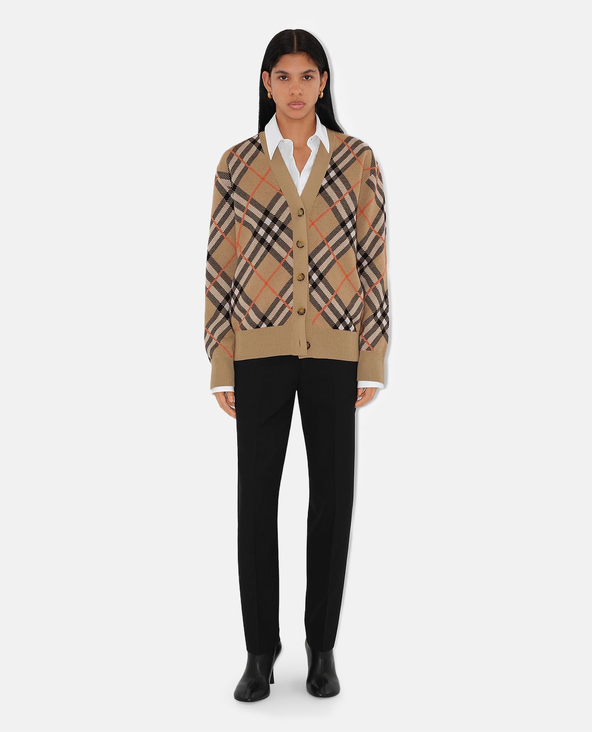 Áo cardigan họa tiết Burberry Check