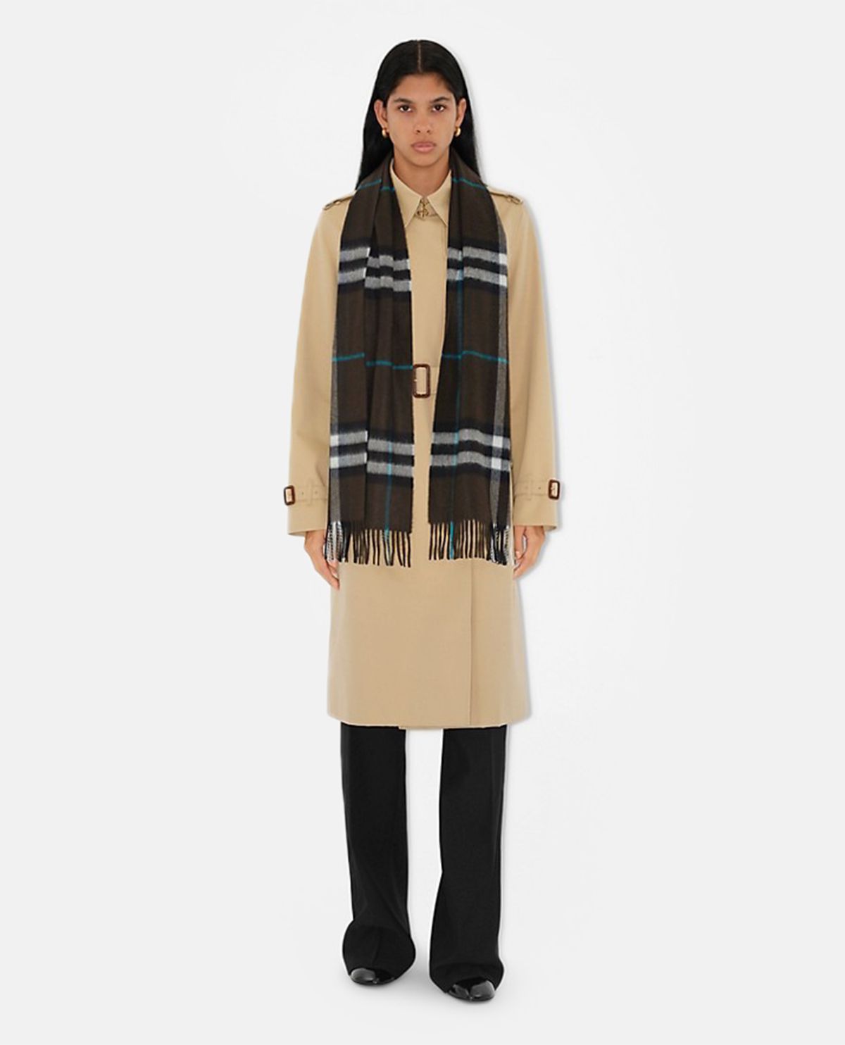 Khăn choàng cashmere họa tiết Burberry Check