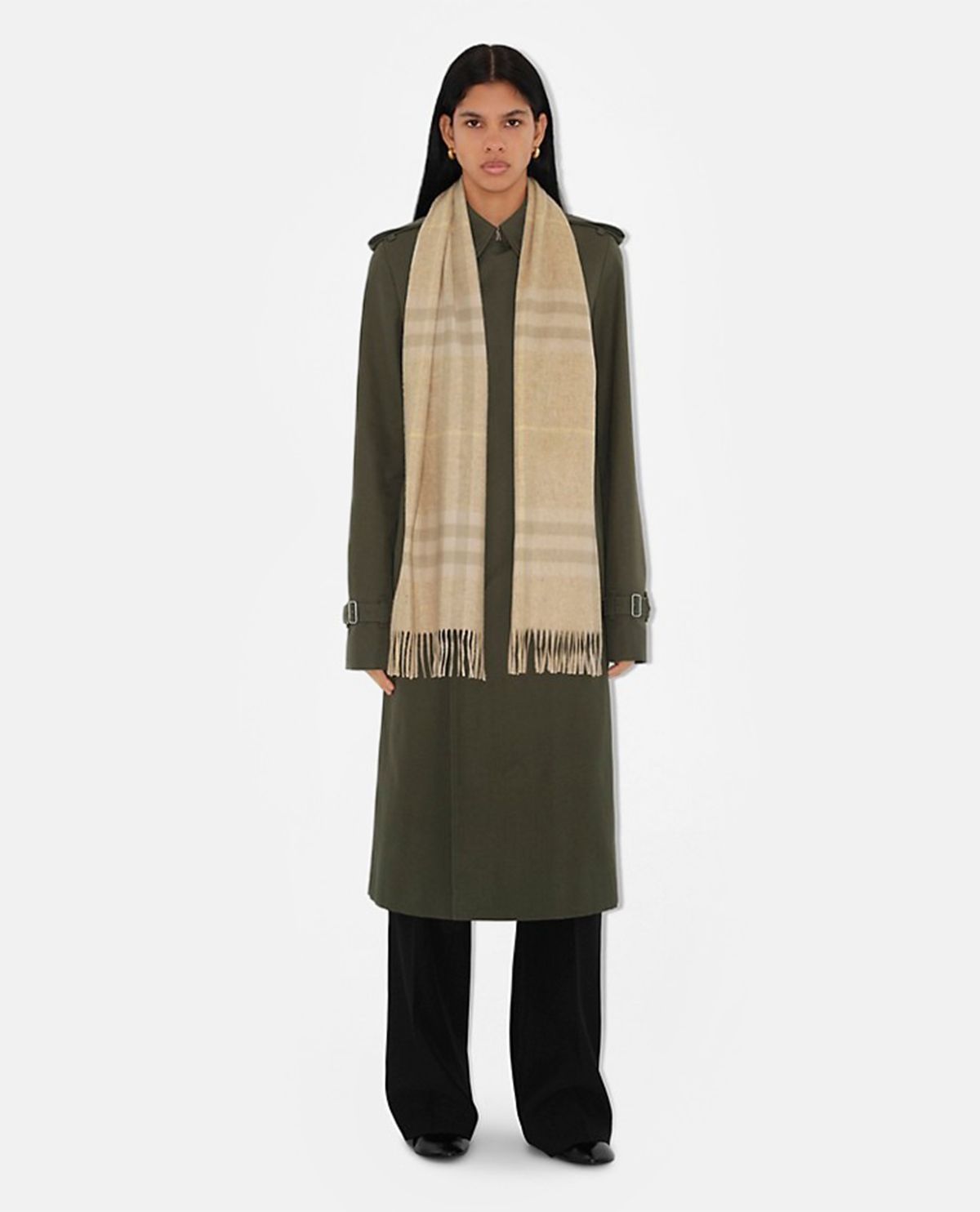 Khăn choàng cashmere họa tiết Burberry Check