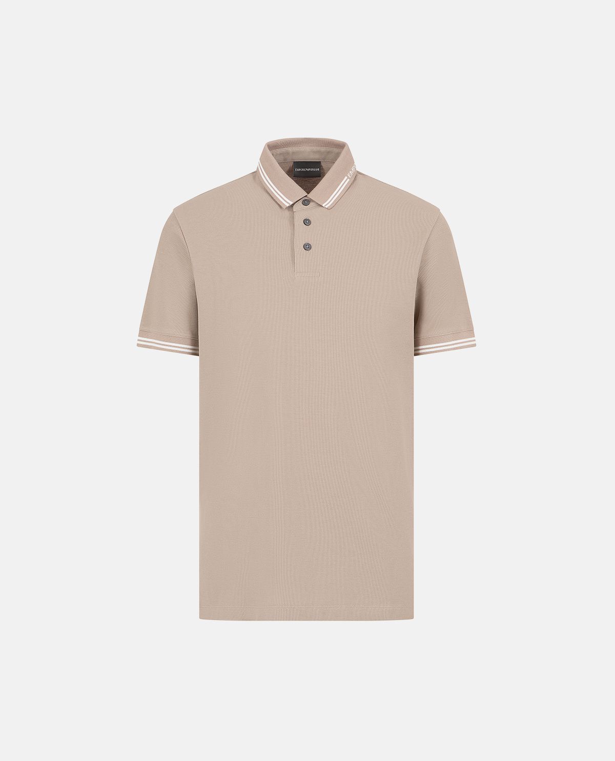 Áo polo jersey viền sọc phối logo
