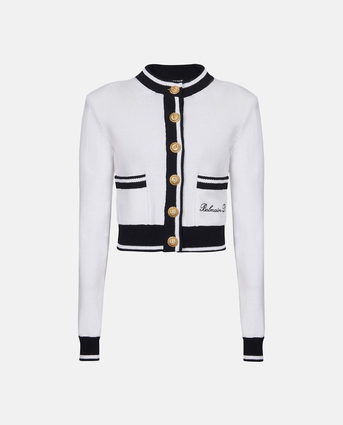 Áo cardigan dệt kim Balmain Signature