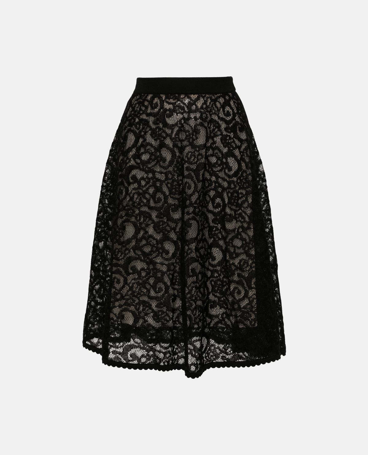 Chân váy chữ A dệt jacquard