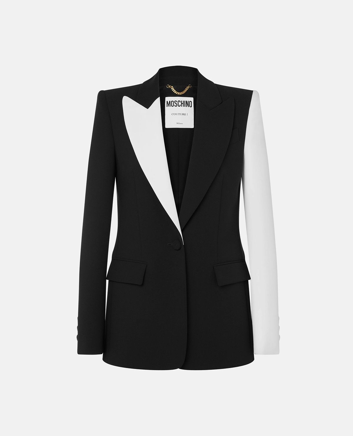 Áo blazer phối trắng & đen