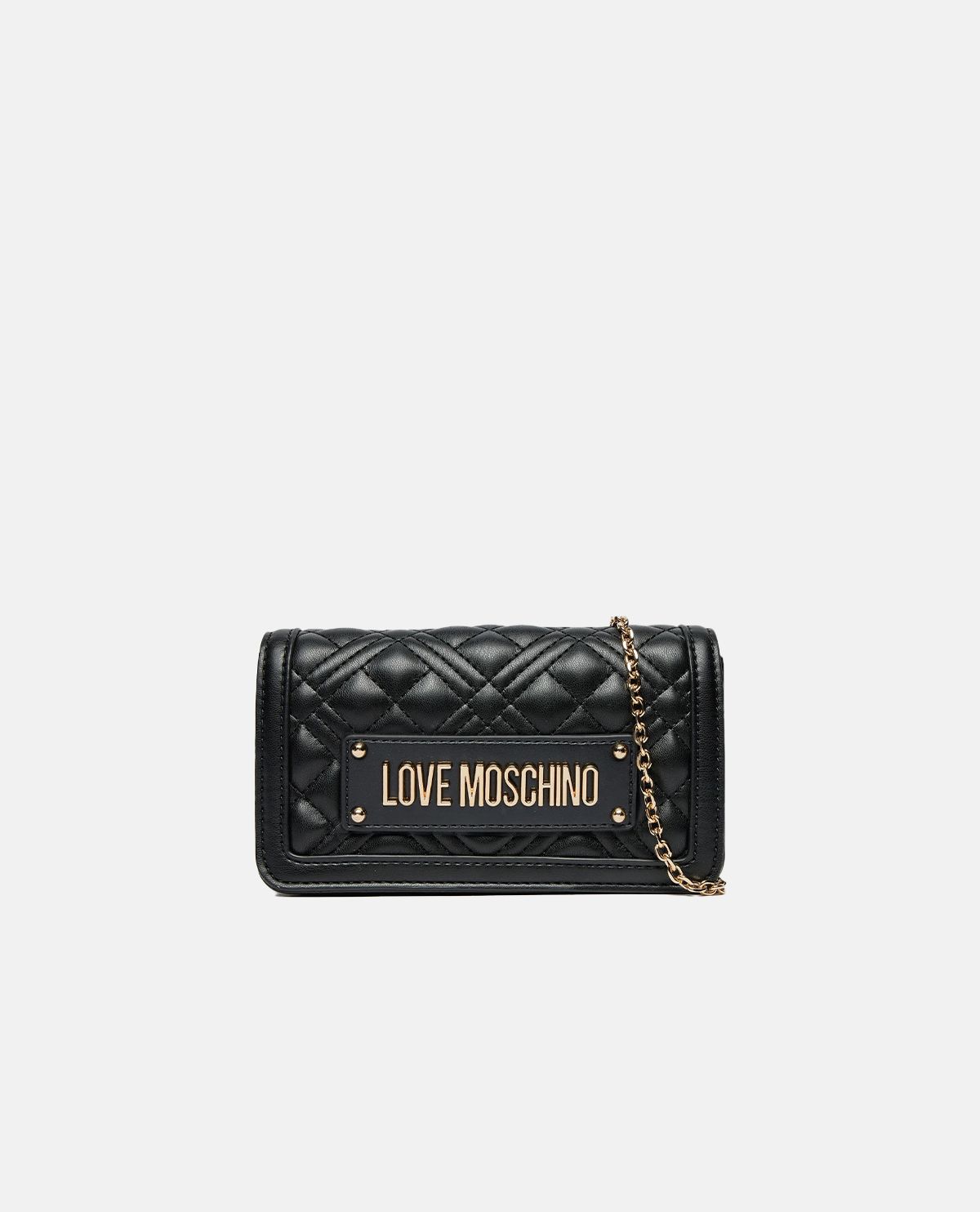 Ví chần bông phối chuỗi xích Love Moschino