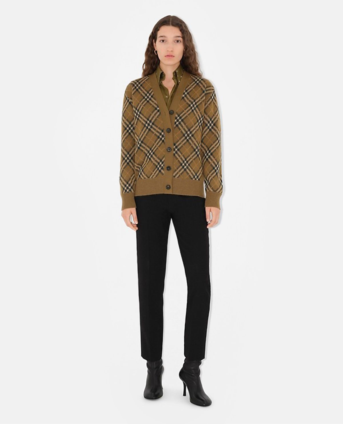 Áo cardigan họa tiết Burberry Check