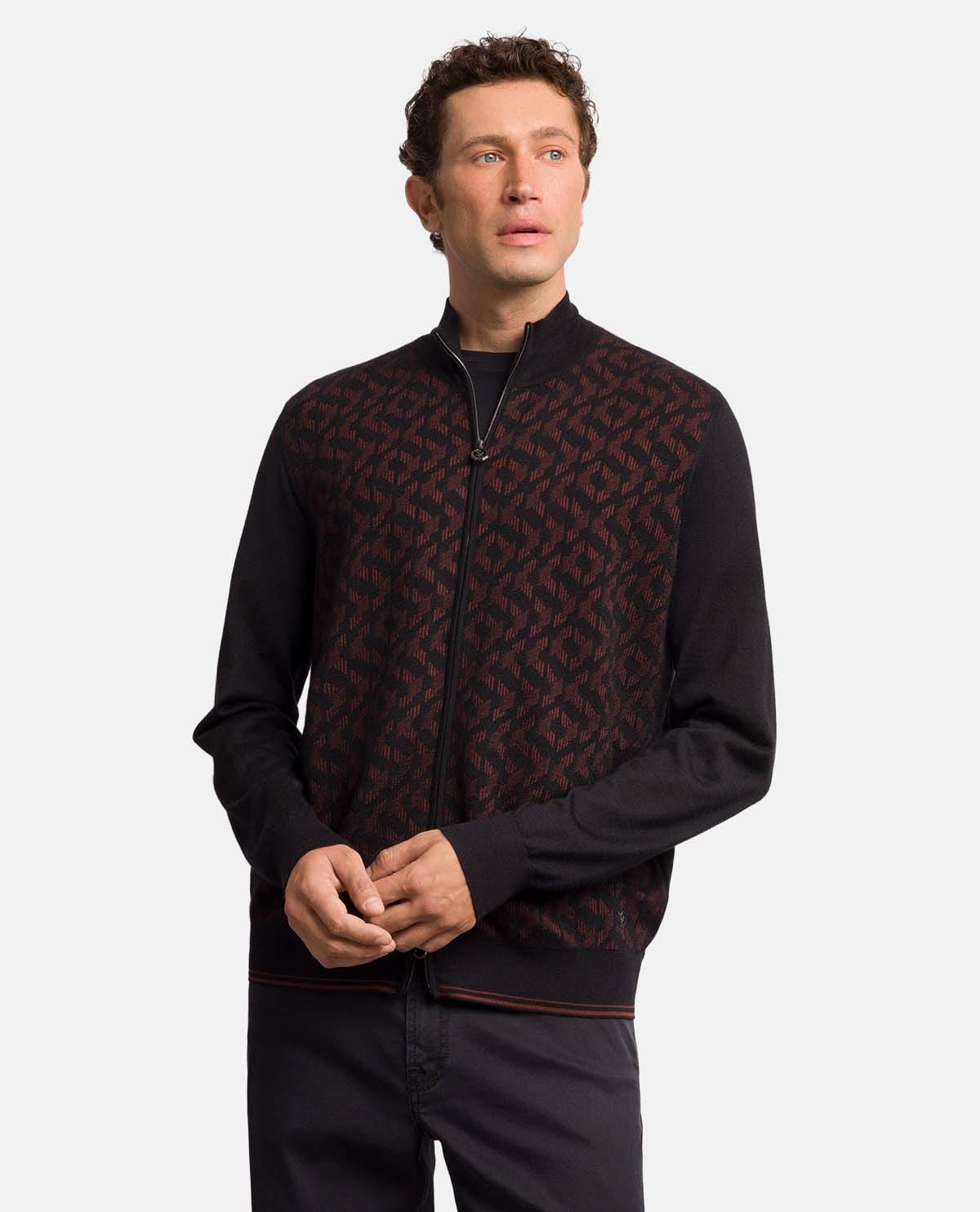 Áo cardigan tay dài phối khóa kéo