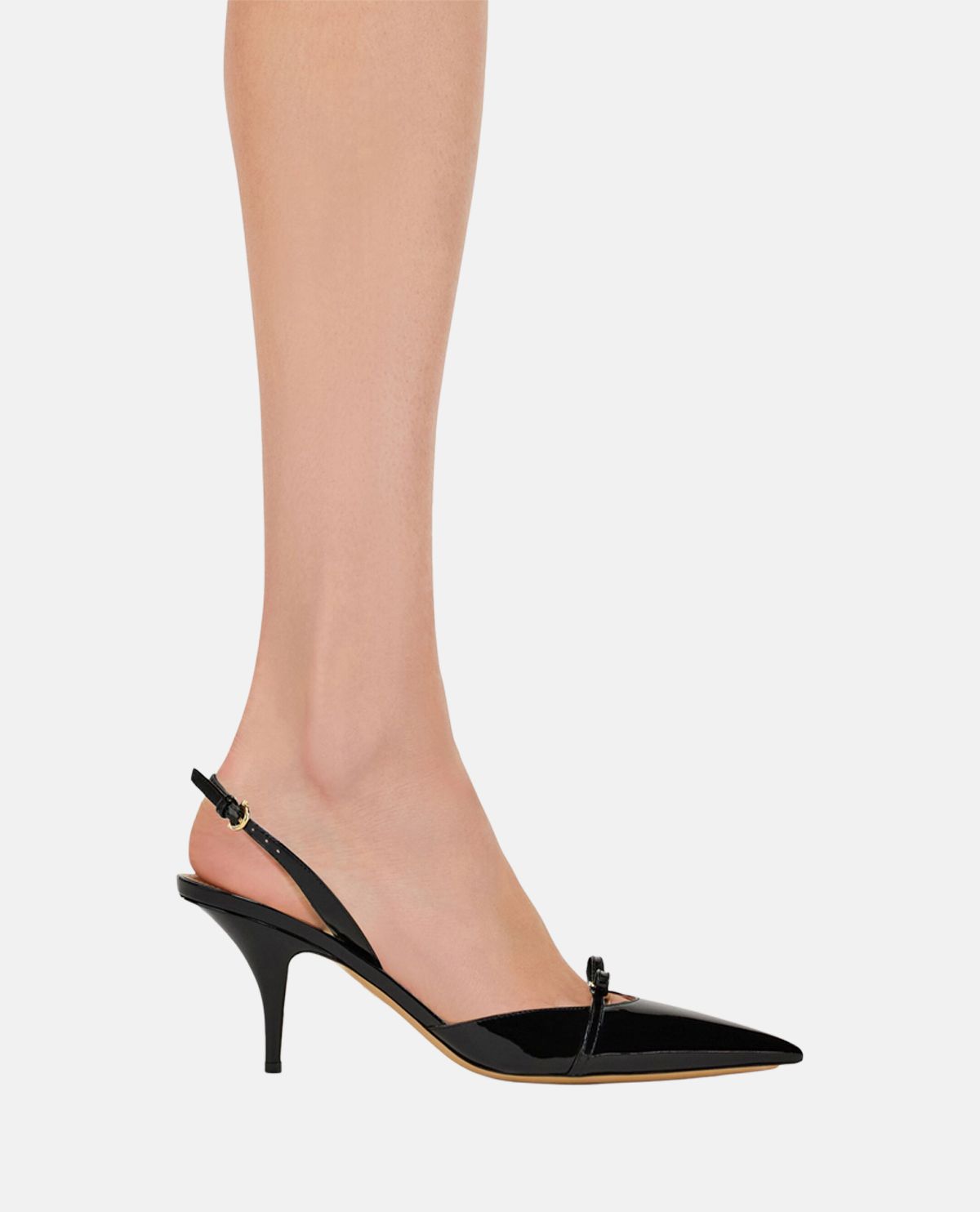 Giày slingback phối nơ mini