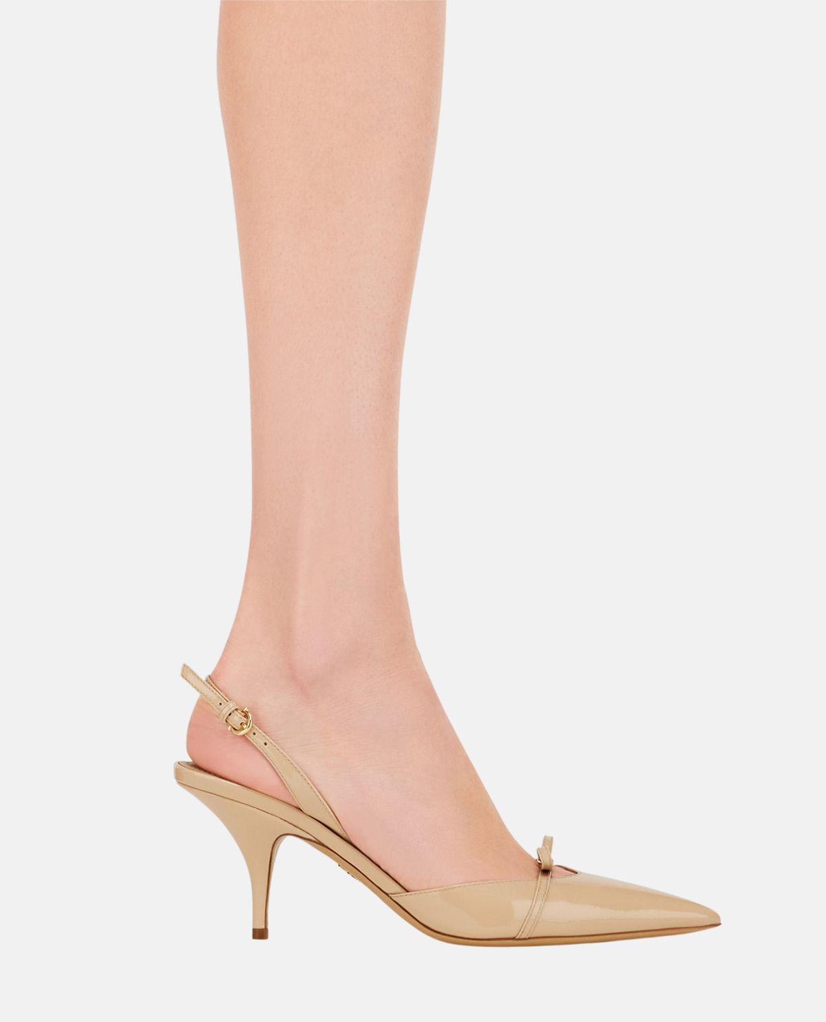 Giày slingback phối nơ mini