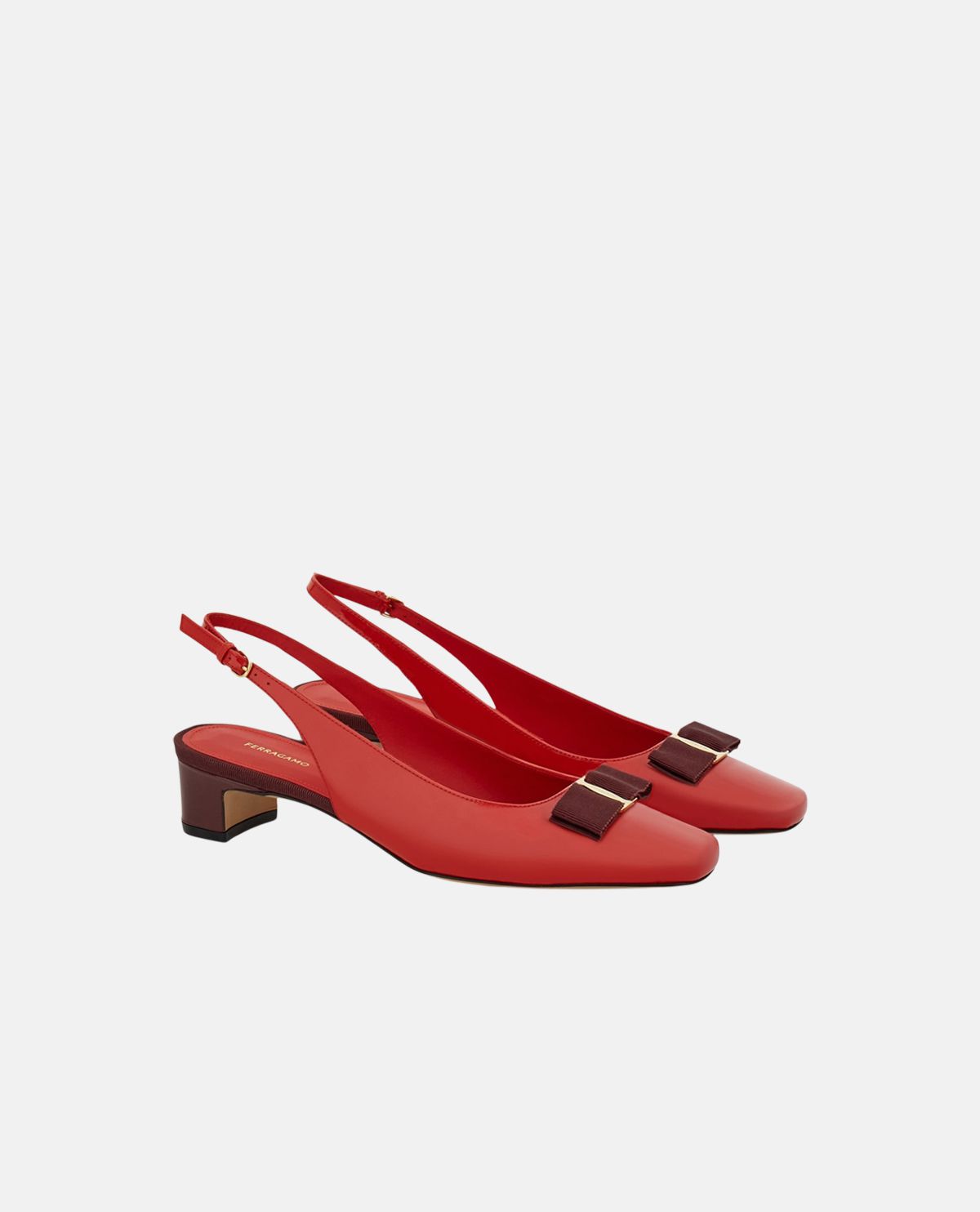 Giày slingback phối nơ Vara