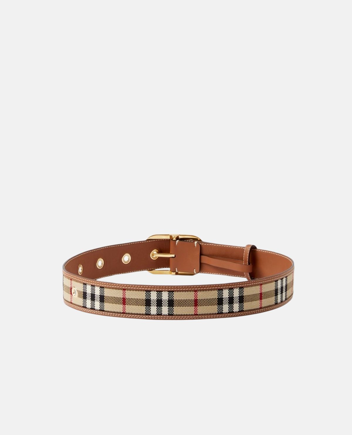 Thắt lưng da họa tiết Burberry Check