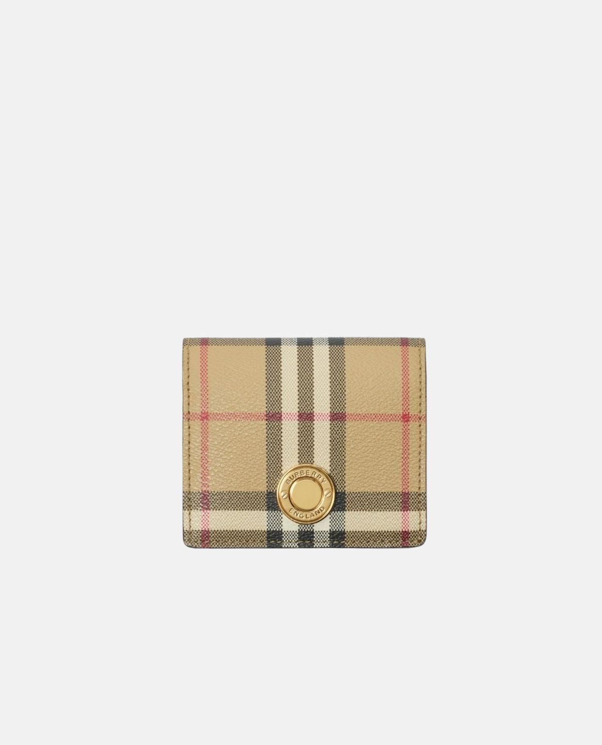 Ví gập họa tiết Burberry Check cỡ nhỏ