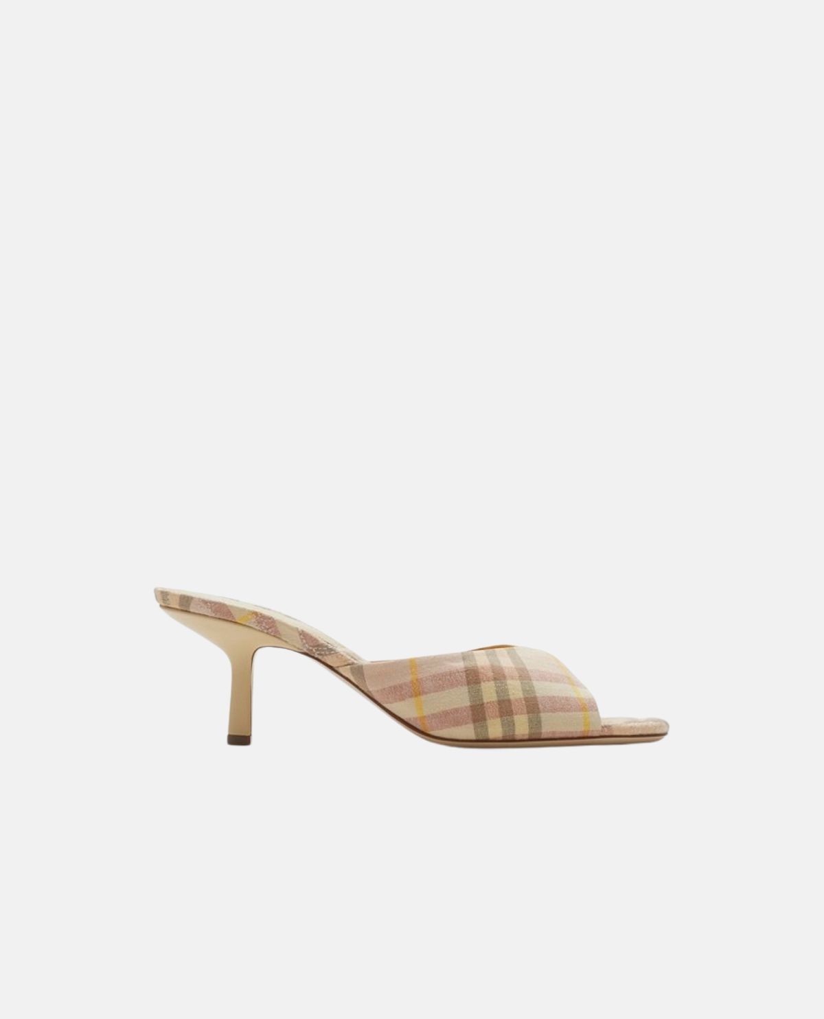 Giày mule cao gót Mews họa tiết Burberry Check