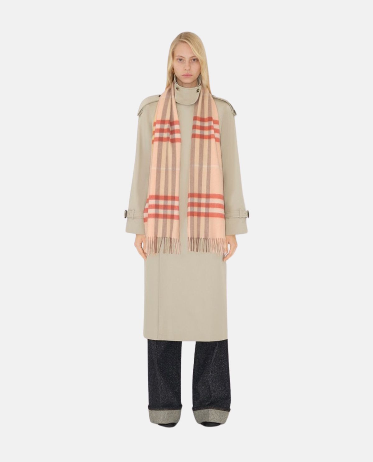 Khăn cashmere họa tiết Burberry Check