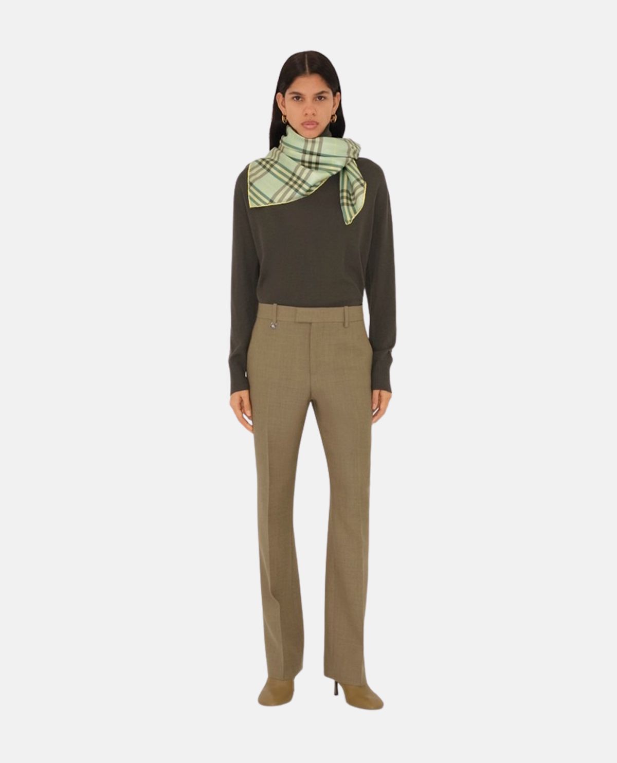 Khăn lụa vuông họa tiết Burberry Check