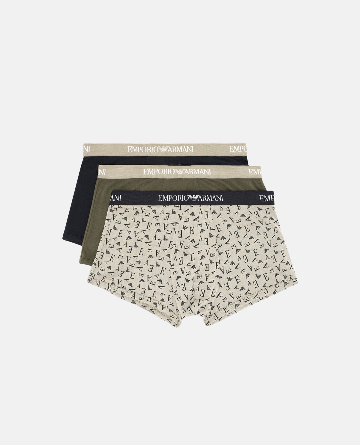 Bộ 3 quần lót boxer cotton phối logo