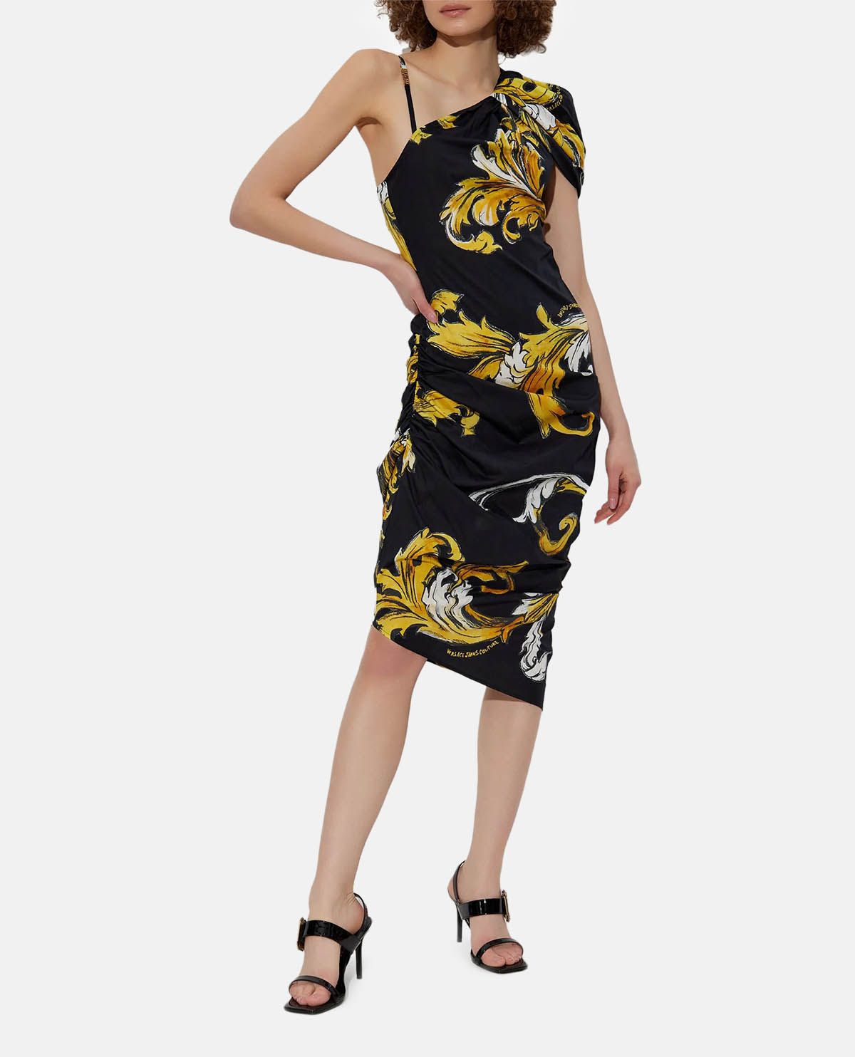 Đầm midi lệch vai Outline Barocco
