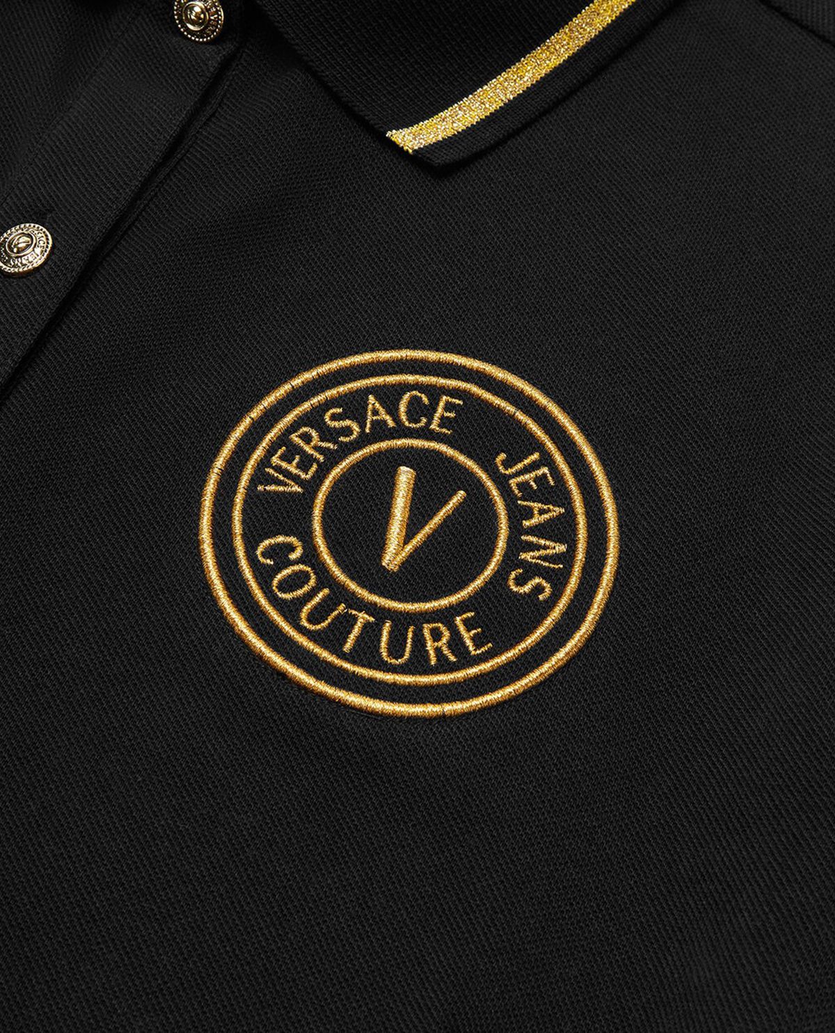 Đầm polo dáng ngắn V-Emblem