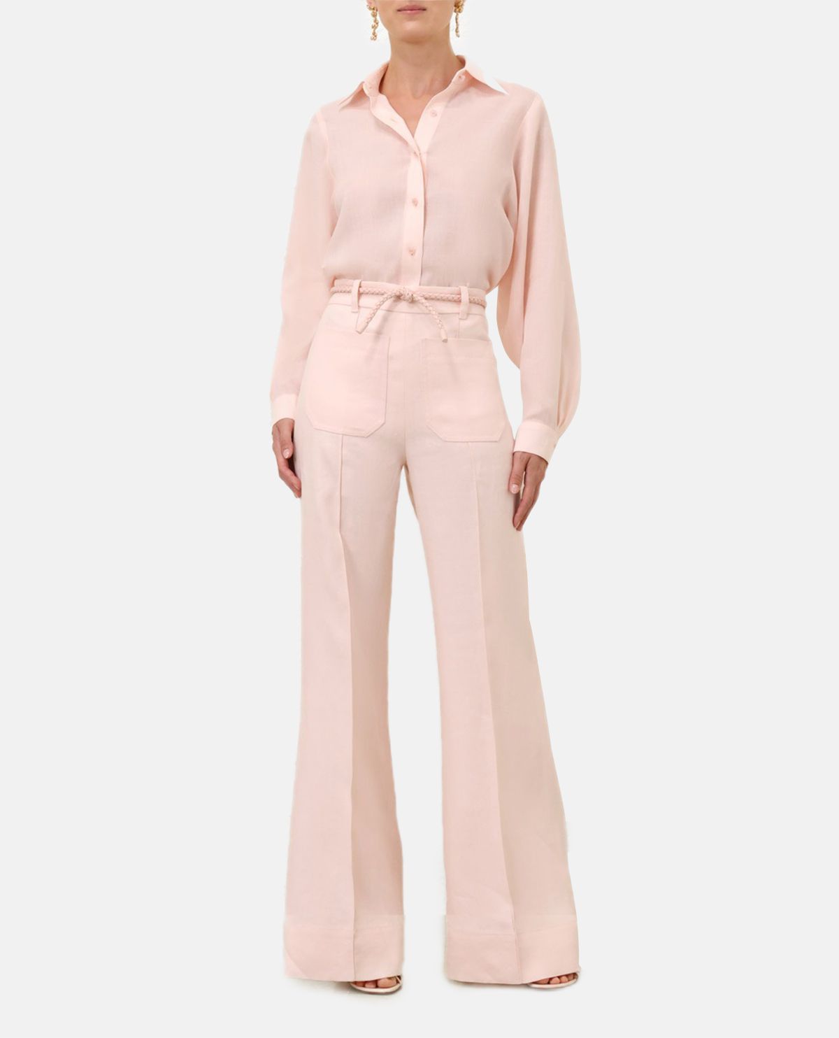 Quần linen ống loe Crush